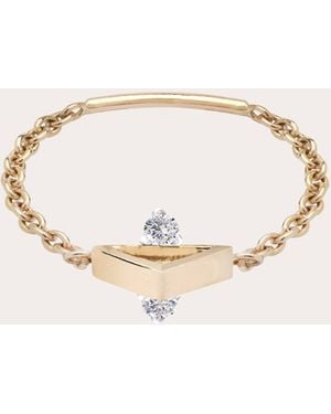 Ritique Diamond Mini Tricone Duo Pinky Ring - Natural