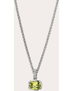 John Hardy Peridot & Diamond Heishi Gem Pendant Necklace - Natural