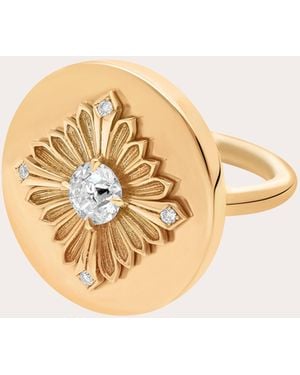Rouvenat Diamond & 18K Tag Ring - Metallic
