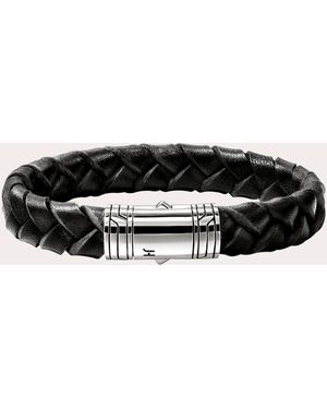 John Hardy Braided Leather Bracelet - Black