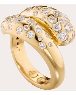 Elizabeth Moore Diamond & 18K Fairy Dust Bypass Ring - Metallic