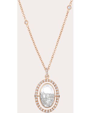 Moritz Glik Diamond & 18K Halo Shaker Pendant Necklace - Natural
