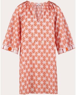 Karma On The Rocks Oto Broderie Anglaise Cotton Mini Dress - Pink