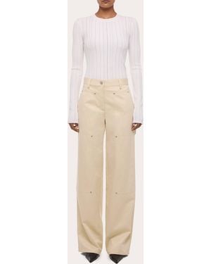 Helmut Lang Chino Twill Rivet Carpenter Pants - Natural