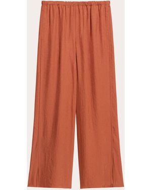 Theory Washed Twill Vented Pull-On Pants - Orange