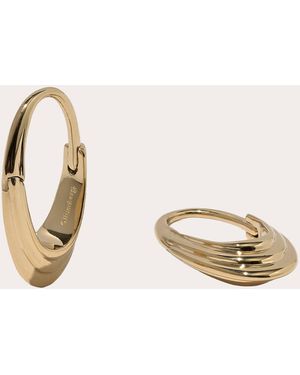 Otiumberg Roscida Ridged Hoop Earrings - Natural