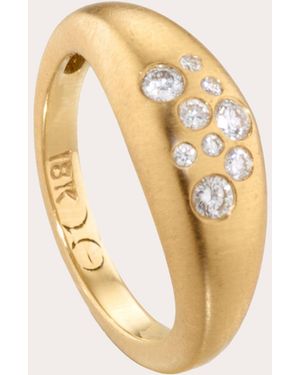 Elizabeth Moore Diamond & 18K Fairy Dust Pinky Ring - Metallic