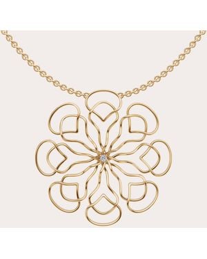 MUVEIL Diamond & Vermeil 111Hz Pendant Necklace - Natural