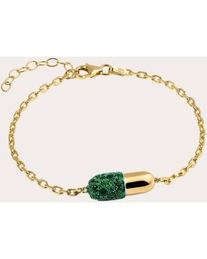 Elior Tsavorite Garnet & 18K Medium Pill Bracelet - Natural