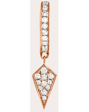 Statement Paris Diamond & 18K Rose Stairway Hoop Earring - Natural