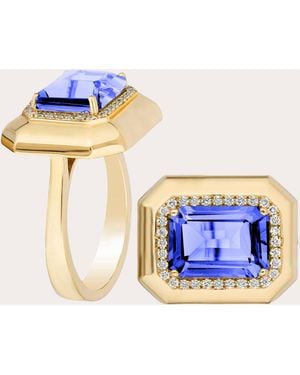 Goshwara Tanzanite & Diamond 18K Limited Edition Ring - Blue