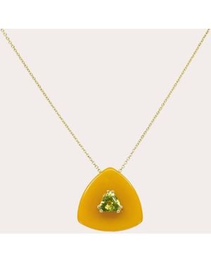MUVEIL Bakelite & Peridot 14K Utopia Pendant Necklace - Yellow