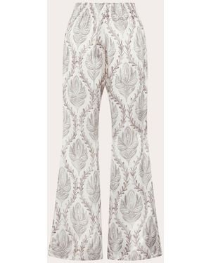 Aguaclara Sultana Silk Pull-On Pants - Natural