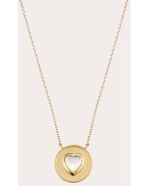 Elizabeth Moore 18K Mother-Of-Pearl Heart Pendant Necklace - Natural