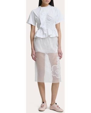 cecilie bahnsen トップス　白　ホワイト JAYLA | TOP COTTON BLEND WHITE