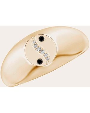 Natori Diamond Yin Yang Shangri-La Signet Ring - Natural