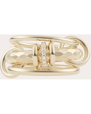Spinelli Kilcollin Gemini Vulcan 18K Diamond Linked Rings - Natural