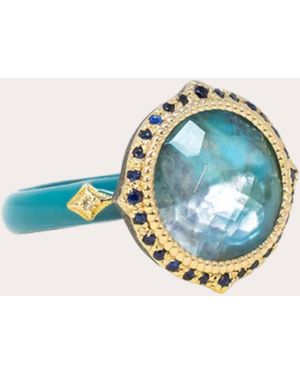 Armenta Peruvian Opal & Diamond 18K Crivelli Ring - Blue