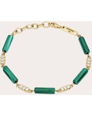 ParkFord Malachite & Diamond 14K Palace Bracelet - Natural