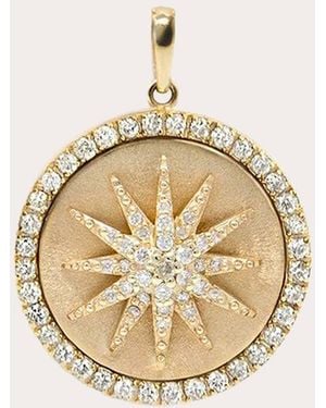 Anzie Diamond Aztec Royale Starburst Medallion - Metallic