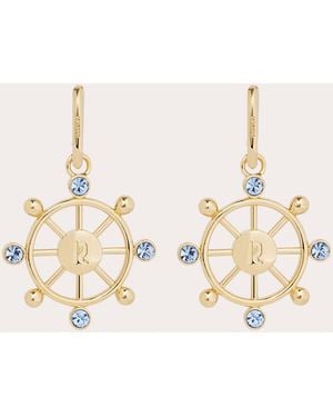 Rabanne Crystal & Goldtone Rudder Drop Earrings - Natural