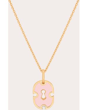 Rouvenat Ceramic & Diamond Unlock Pendant Necklace - Natural