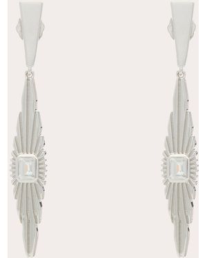 Wyld Box Topaz Ray Of Light Medium Drop Earrings - Natural