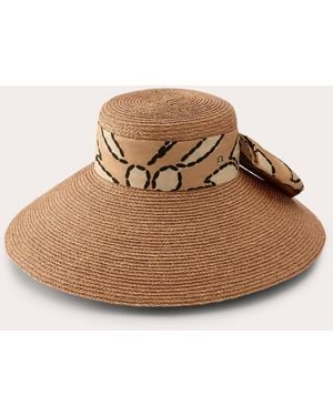 Helen Kaminski Keshini Raffia Lace Crocheted Sun Hat - Brown