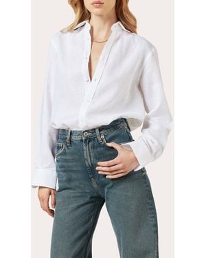 With Nothing Underneath The Boyfriend Linen Shirt - Natural