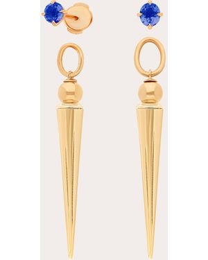 Rouvenat Sapphire & 18K Pampille Spike Drop Earrings - Blue