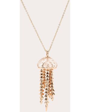 Bibi Van Der Velden Jellyfish 18K Rose Quartz And Diamond Pendant Necklace 18K - Natural