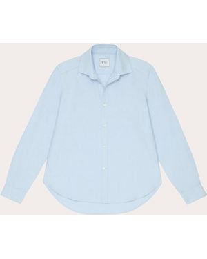 With Nothing Underneath The Classic Oxford Shirt - Blue