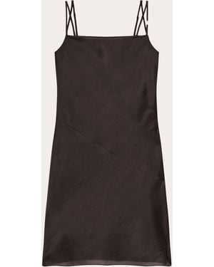 Helmut Lang Airy Voile Mini Slip Dress - Black