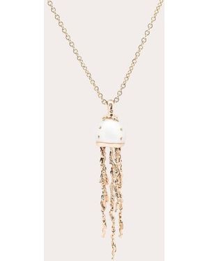 Bibi Van Der Velden Akoya Pearl & Diamond Jellyfish Pendant Necklace - Natural