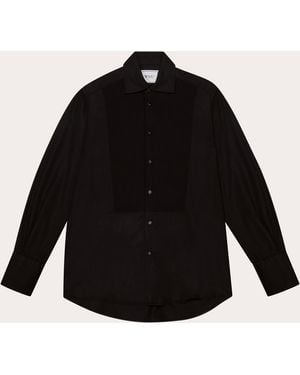 With Nothing Underneath The Dress Tencel Shirt - Black