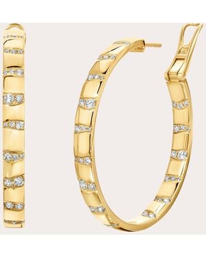 Graziela Gems Diamond & 18K Alma Dos Rios Large Hoop Earrings - Metallic