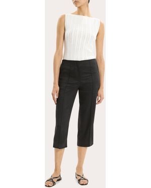 Theory Textured Knit Boatneck Top - Natural