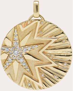 Anzie Diamond 25Th Anniversary Starburst Medallion - Metallic