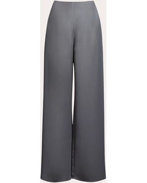 Azeeza Emory Satin High-Rise Pants - Gray