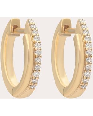 Preeti Sandhu Diamond & 14K Aliya Ethereal Huggie Earrings - White