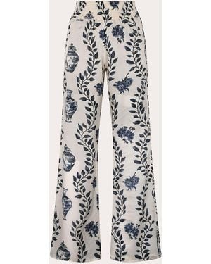 Aguaclara Dynastie Royale Cotton Silk Pull-On Pants - White