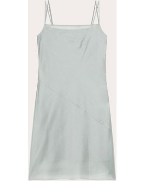 Helmut Lang Airy Voile Mini Slip Dress - Gray