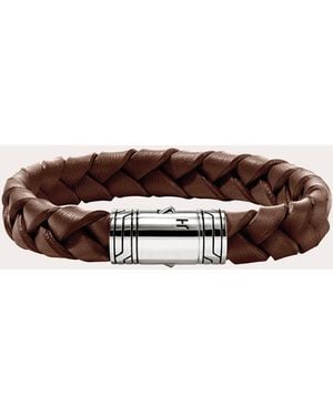 John Hardy Braided Leather Bracelet - Brown