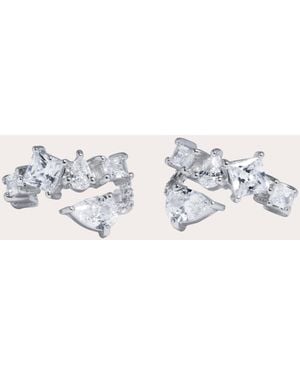 Completedworks Cubic Zirconia Geometric Stud Earrings - Natural