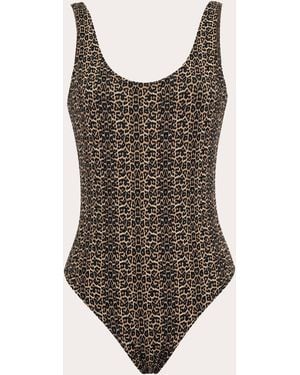 Verde Limon Acacia Leopard One-Piece - Brown