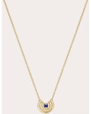 ParkFord Sapphire & 14K Petite Revival Pendant Necklace - Natural