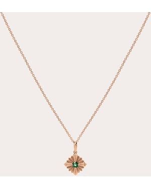 Rouvenat Tourmaline & 18K Rose Stamp Pendant Necklace - Natural