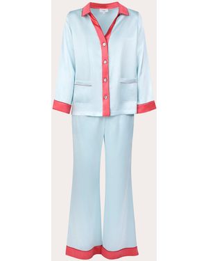 Karma On The Rocks Tokyo Silk Pajama Set - White
