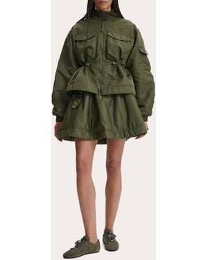 Cecilie Bahnsen Birdie Technical Nylon Bomber Jacket - Green