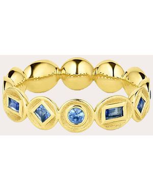Jennifer DeMoro Sapphire & 18K Stardust Ring - Metallic